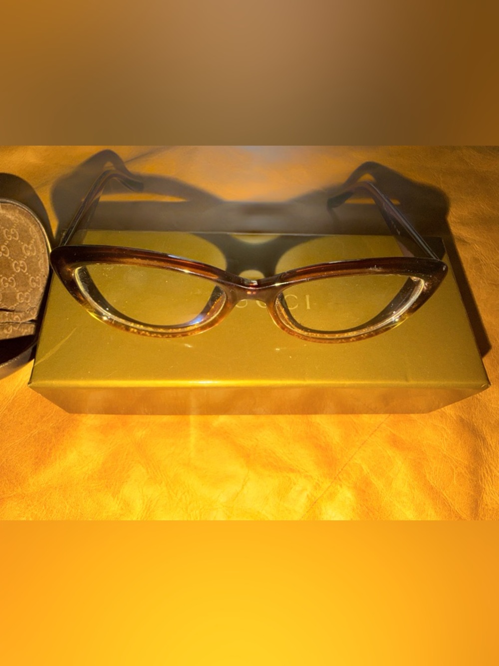 Vintage Gucci Prescription Frames GG3566 WNB Bronze Brown RARE